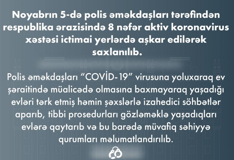 МВД: В общественных местах выявлены 8 активных инфицированных коронавирусом