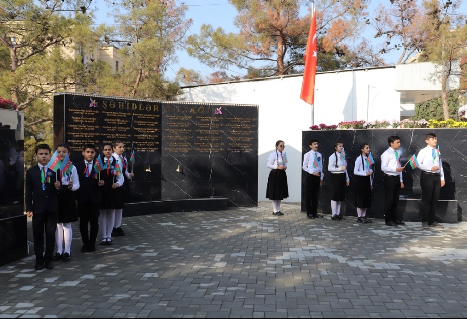 Naftalanda şəhidlərin xatirəsinə inşa edilmiş bulaq kompleksi istifadəyə verilib