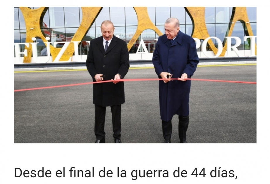 INFOGATE: “Azerbaiyán avanza en la reconstrucción de territorios recuperados”