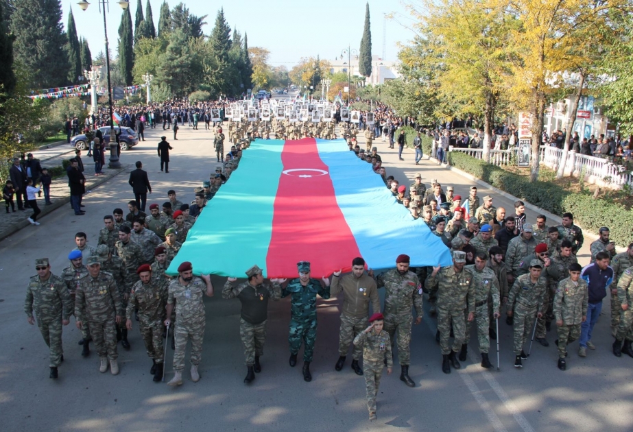 Cəlilabadda Zəfər yürüşü və ağacəkmə aksiyası keçirilib