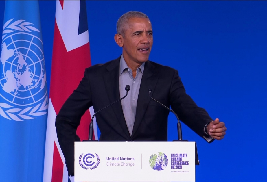 Barak Obama COP26 İqlim Dəyişikliyi Sammitində iştirak edib