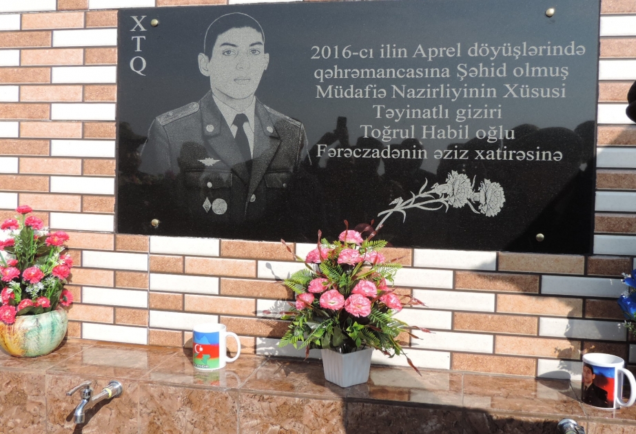 Ağsuda Aprel döyüşləri şəhidinin adına tikilən bulaq açılıb