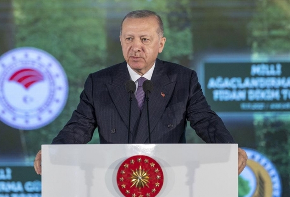 Rəcəb Tayyib Ərdoğan: Hədəfimiz 2023-cü ilə qədər ölkədə əkiləcək ağacların sayını 7 milyarda çatdırmaqdır
