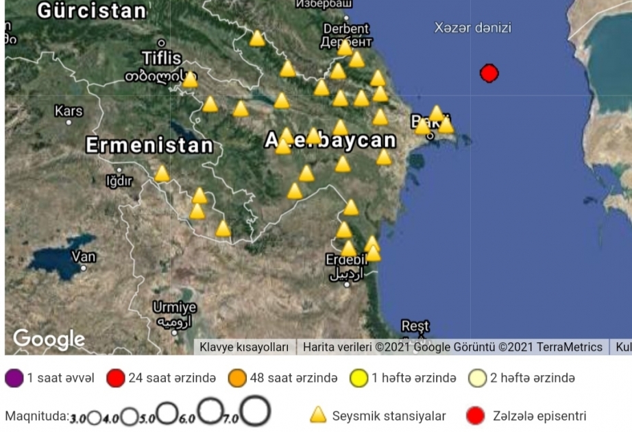 Earthquake hits Caspian Sea