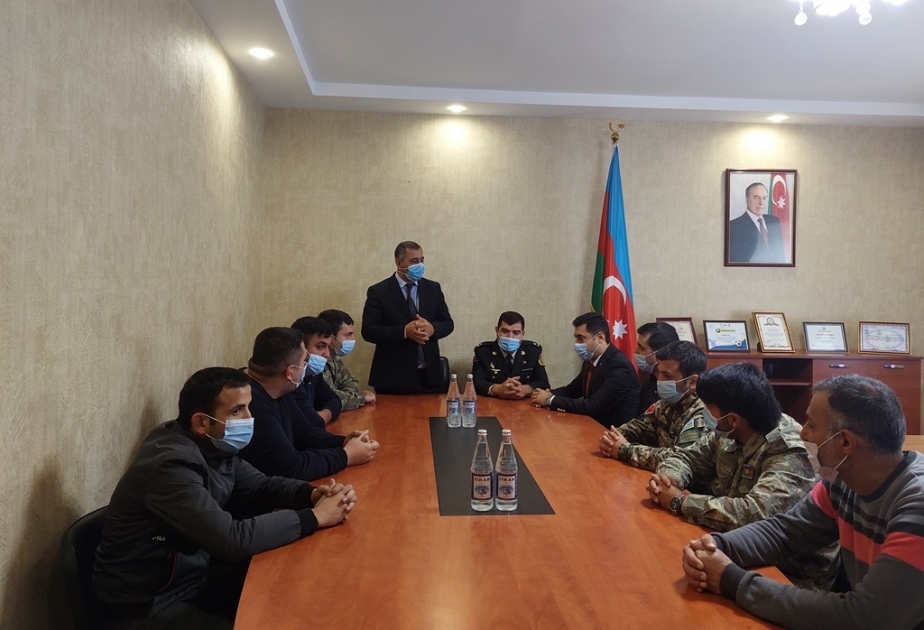 Naftalanda Vətən müharibəsi iştirakçılarına medallar təqdim olunub