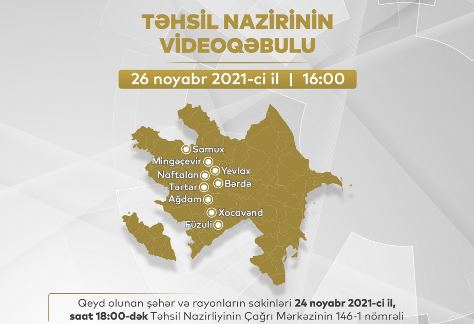 Təhsil nazirinin növbəti videoqəbulu keçiriləcək