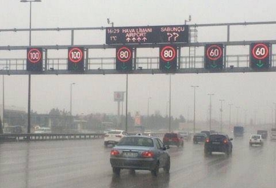 Hava şəraiti ilə əlaqədar paytaxtın əsas avtomagistrallarında sürət həddi endirilib