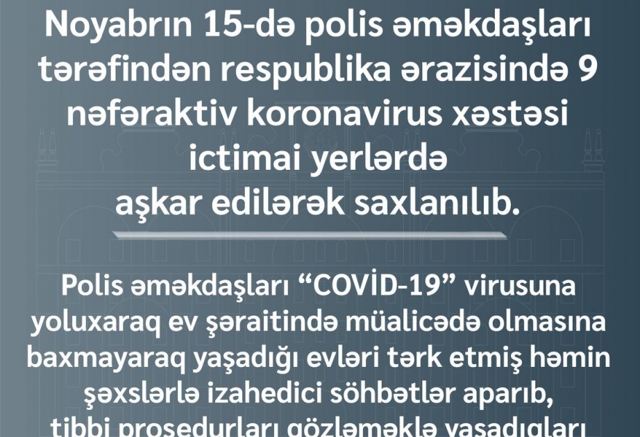 МВД: Вчера в общественных местах выявлены 9 активных инфицированных коронавирусом