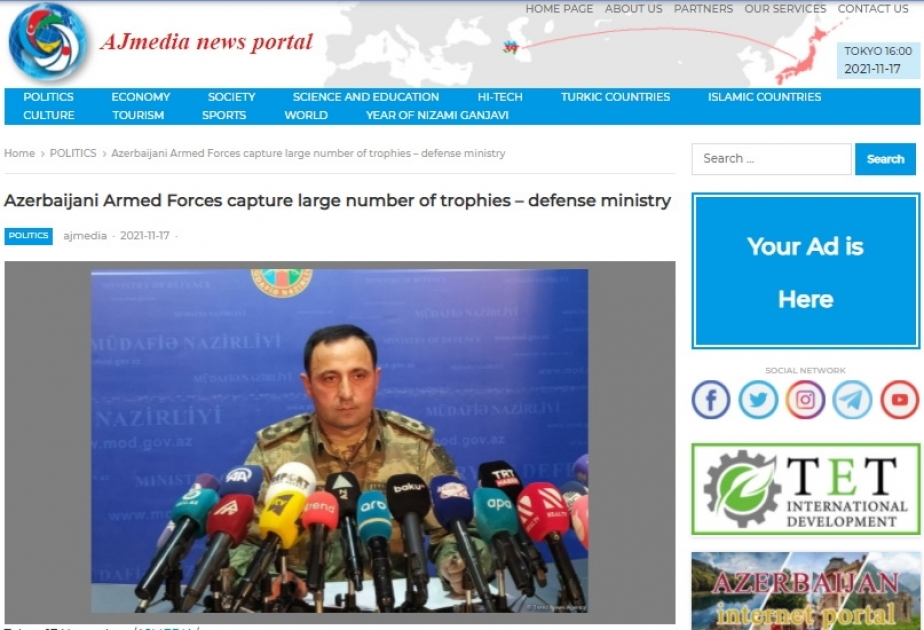 Yaponiya saytı Ermənistan silahlı qüvvələrinin növbəti hərbi təxribatı haqqında xəbərlər yayıb