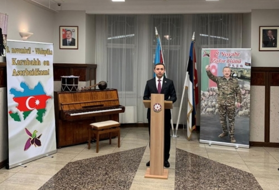 Estoniyada Zəfər Günü ilə əlaqədar təşkil olunmuş tədbir bu ölkənin aparıcı xəbər agentliyində geniş işıqlandırılıb