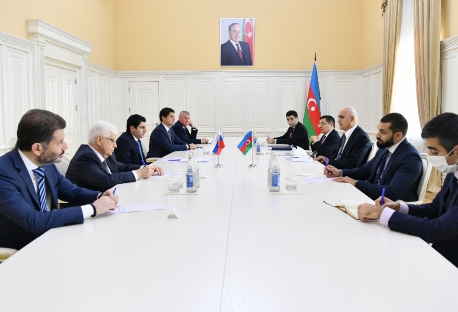 Stellvertretender Premierminister Schahin Mustafayev trifft Chefs russischer Unternehmen