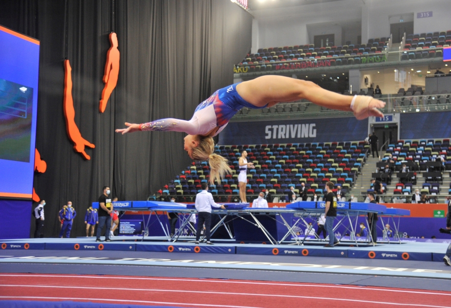 Bakıda batut gimnastikası üzrə dünya çempionatında təsnifat yarışları davam edir