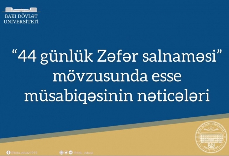 “44 günlük Zəfər salnaməsi” esse müsabiqəsinin nəticələri açıqlanıb