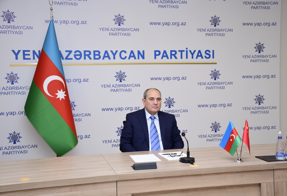 YAP Sədrinin müavini Tahir Budaqov Çin Kommunist Partiyası Mərkəzi Komitəsinin onlayn formatda brifinqində iştirak edib