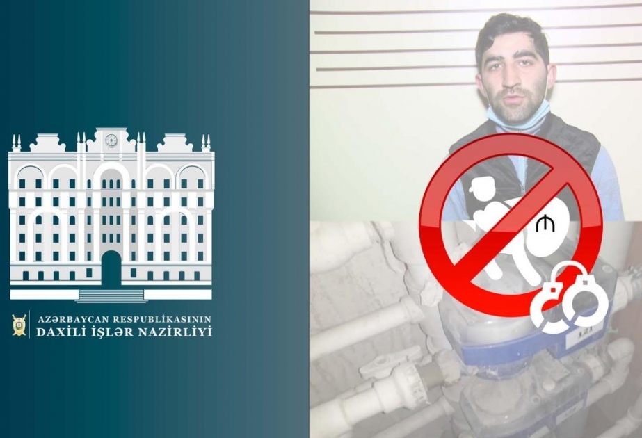 Binəqədi rayonunda 11 evdən su sayğacı oğurlayan şəxs polis əməkdaşları tərəfindən saxlanılıb