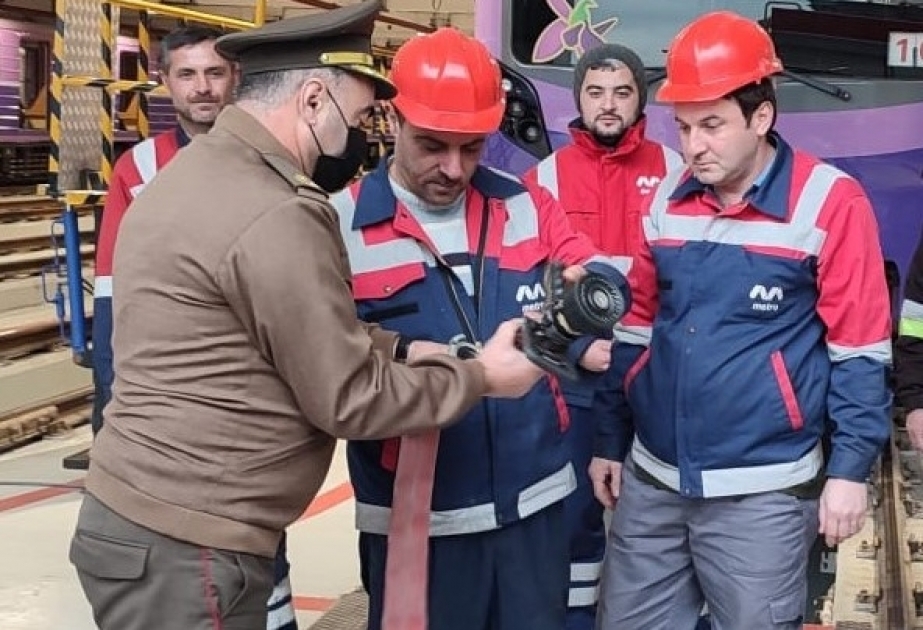 FHN: “Bakı Metropoliteni” QSC-də yanğın-taktiki təlim keçirilib