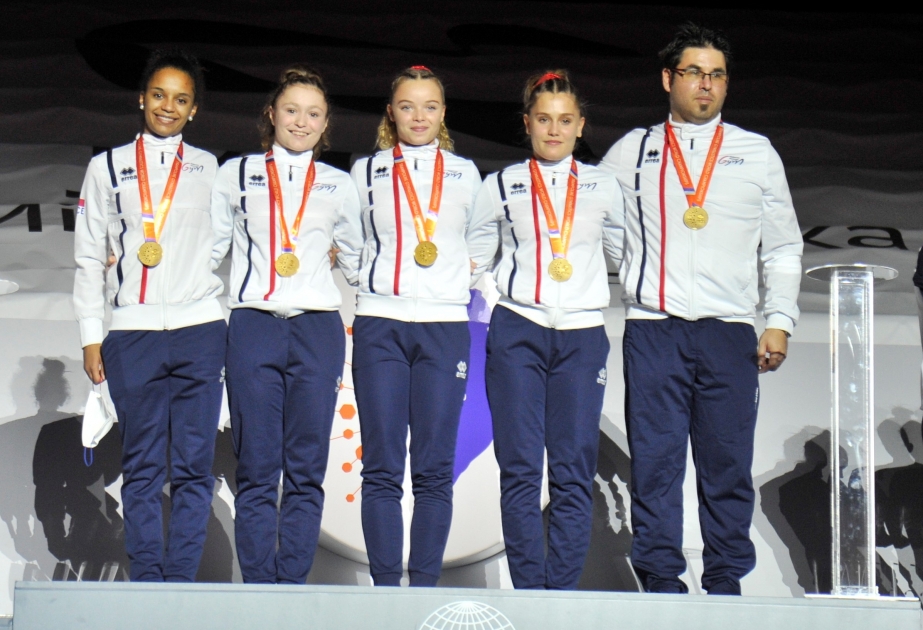Bakıda keçirilən dünya çempionatının ilk qızıl medalını fransalı gimnastlar qazanıblar