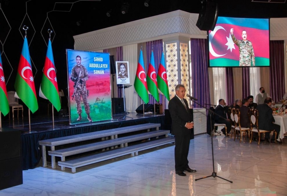 Nərimanov rayonunda Vətən müharibəsi şəhidi Sənan Abdullayevin anım mərasimi keçirilib