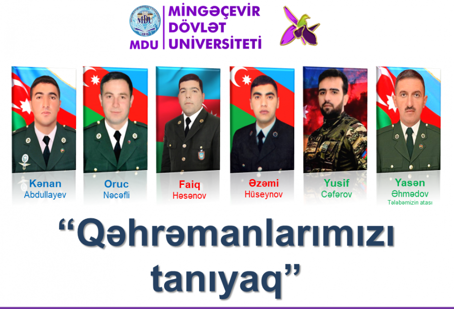 Mingəçevir və Bakı Dövlət universitetlərinin birgə təşkilatçılığı ilə “Qəhrəmanlarımızı tanıyaq” adlı təqdimat keçirilib