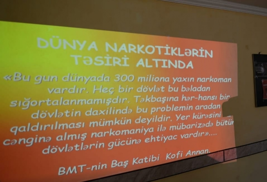 Məktəblilər narkotik vasitələrin səbəb olduğu fəsadlar barədə məlumatlandırılıblar