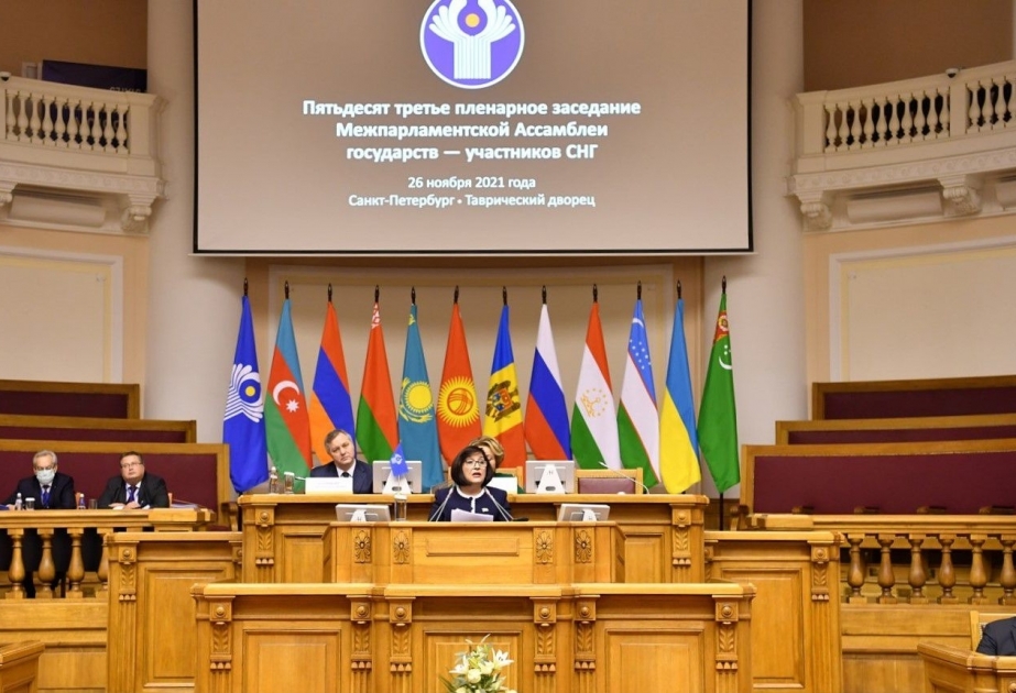 Presidenta de Milli Majlis participa en la 53ª sesión plenaria de la Asamblea Interparlamentaria de la CEI