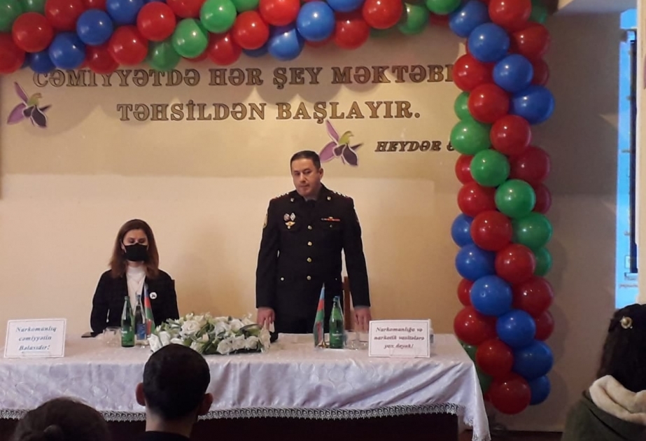 Yevlax rayonunda “Gənclər narkomaniyaya yox deyir” mövzusunda maarifləndirmə tədbiri keçirilib