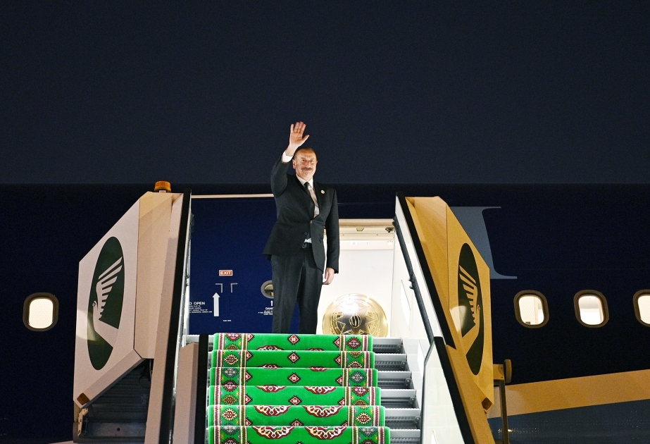 El presidente Ilham Aliyev terminó su visita a Turkmenistán