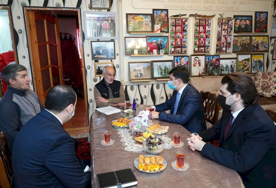 Vətən müharibəsində şəhid olan qardaşların ailəsi ziyarət edilib