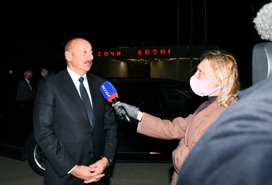阿塞拜疆总统伊利哈姆阿利耶夫接受“俄罗斯-1”电视台的采访