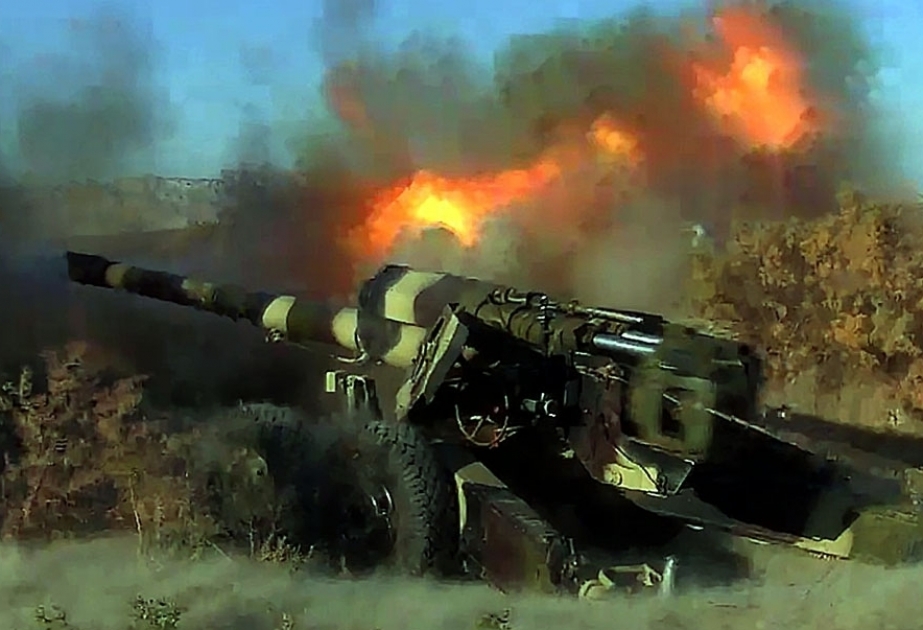 Mortar and artillery units of Azerbaijani Army hold live-fire tactical exercises