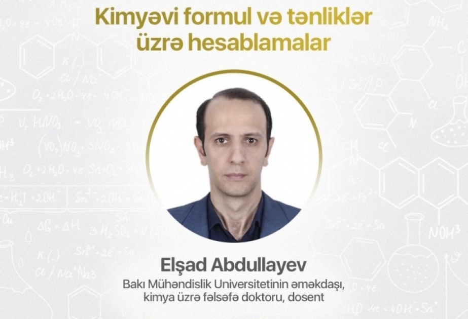 Təhsil İnstitutu kimya fənni üzrə çətin hesablama tapşırıqları ilə bağlı vebinar təşkil edəcək