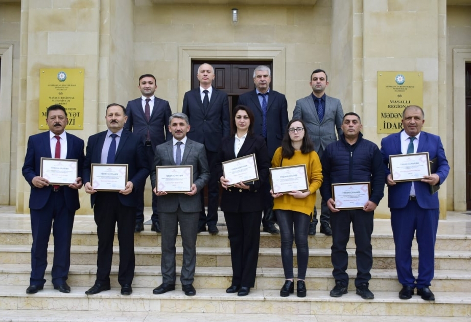 Masallının mədəniyyət işçilərinə mükafatlar təqdim olunub