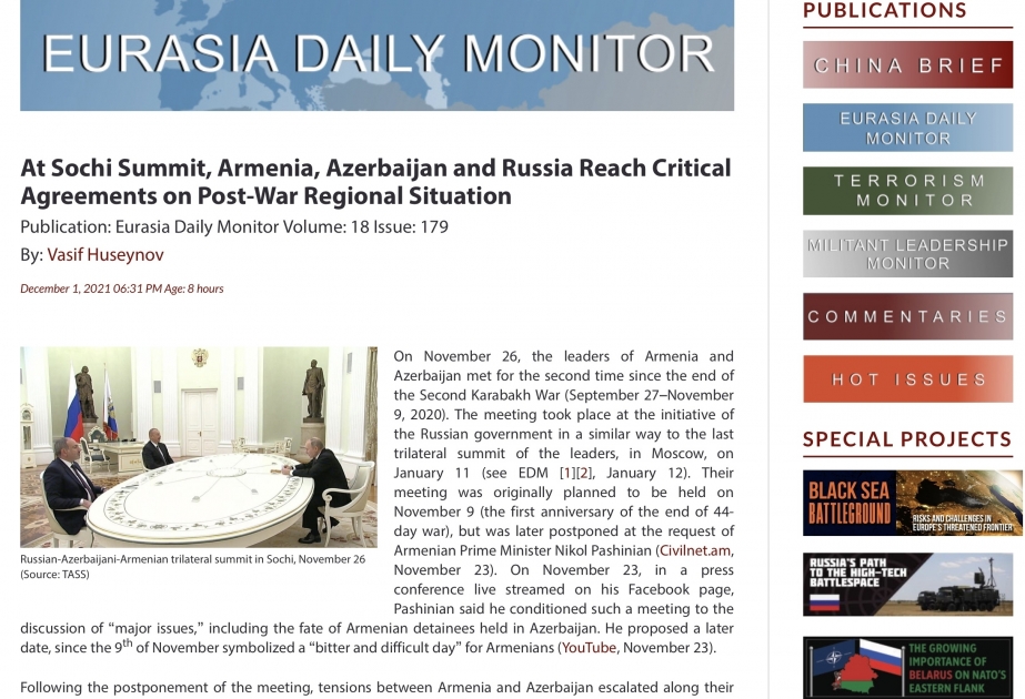 Eurasia Daily Monitor: 