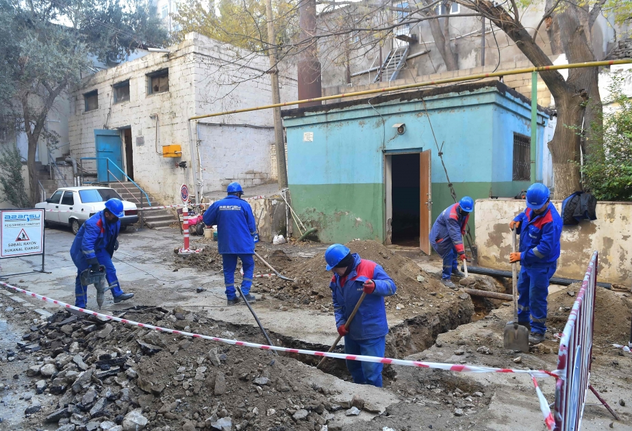 “Azərsu” Səbail rayonunda yeni layihənin icrasına başlayıb
