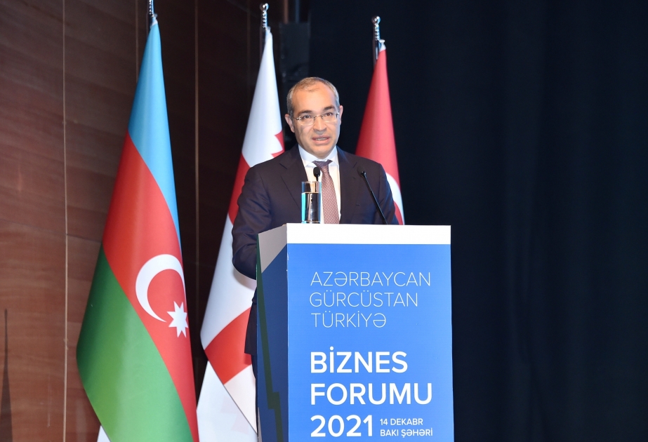 Aserbaidschan-Georgien-Türkei Wirtschaftsforum in Baku
