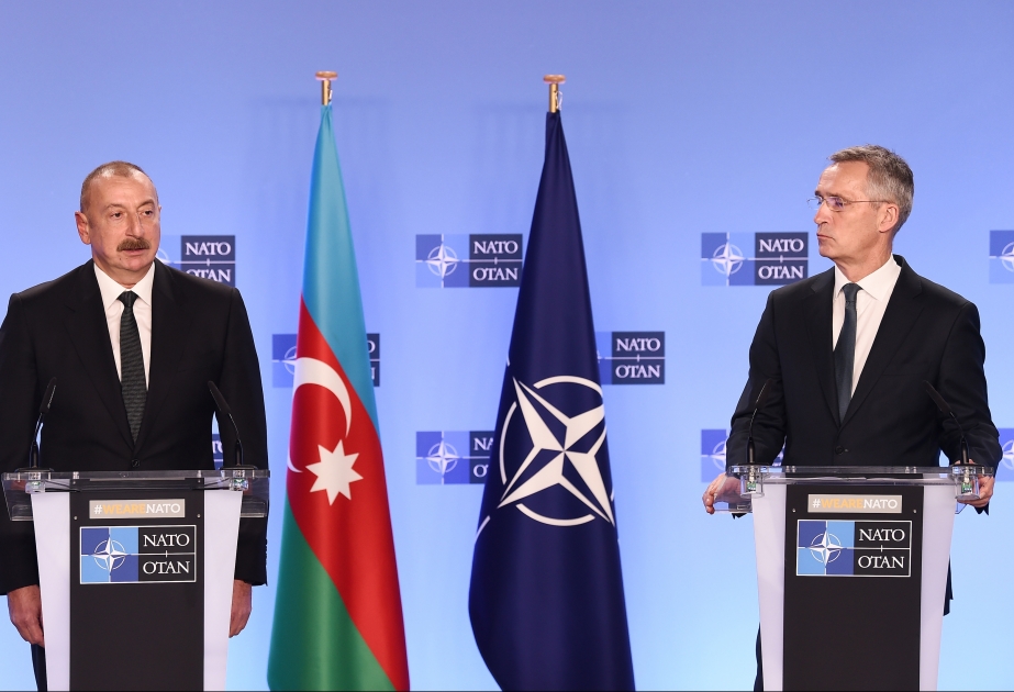 Gemeinsame Pressekonferenz von Präsident Ilham Aliyev und NATO-Generalsekretär VIDEO