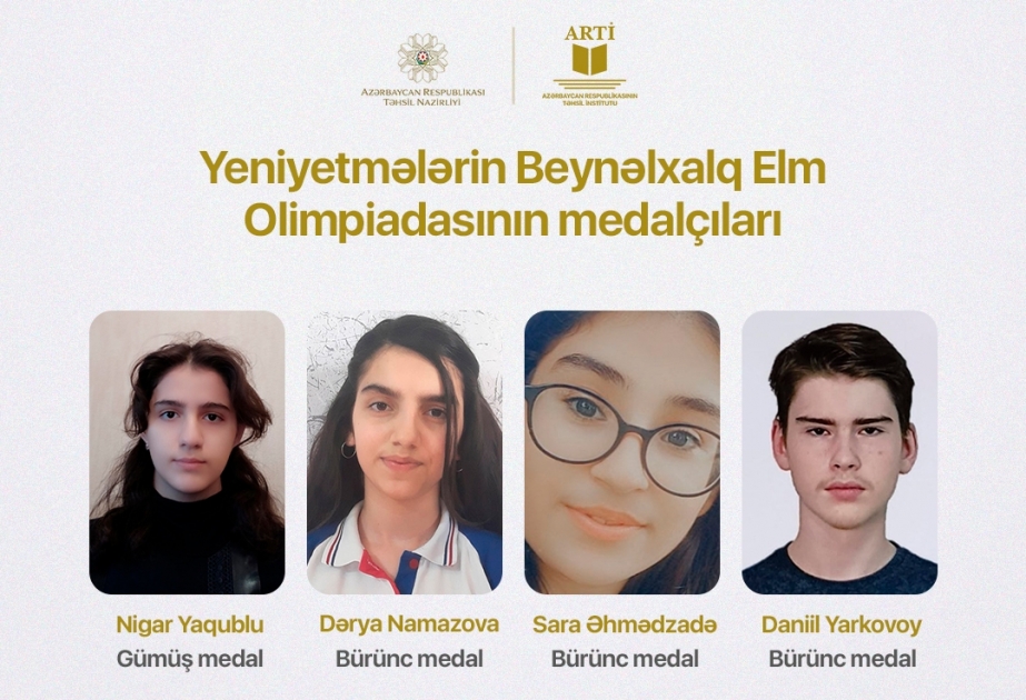 Təhsil Nazirliyi: Məktəblilərimiz Yeniyetmələrin Beynəlxalq Elm Olimpiadasında uğur qazanıblar