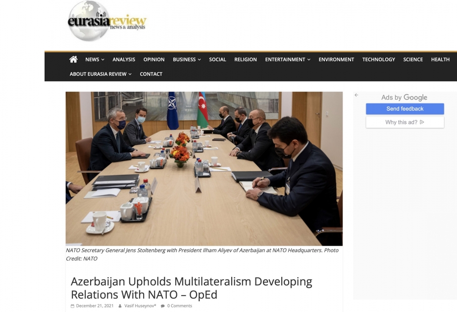 Azərbaycan NATO ilə münasibətləri inkişaf etdirən multilateralizmi dəstəkləyir