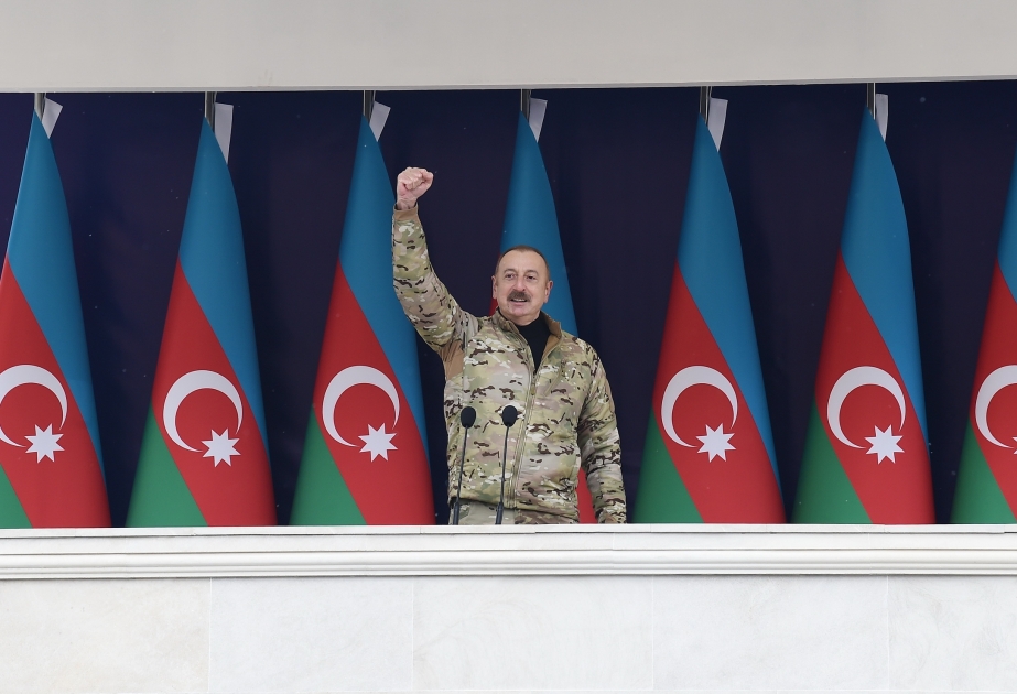 Prezident, Müzəffər Ali Baş Komandan İlham Əliyev Hadrut qəsəbəsində hərbi hissənin açılışında iştirak edib YENİLƏNİB-2 VİDEO