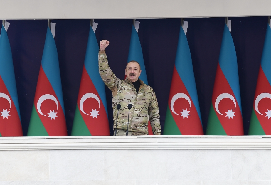 President, Victorious Commander-in-Chief Ilham Aliyev attended opening of military unit in Hadrut settlement VIDEO