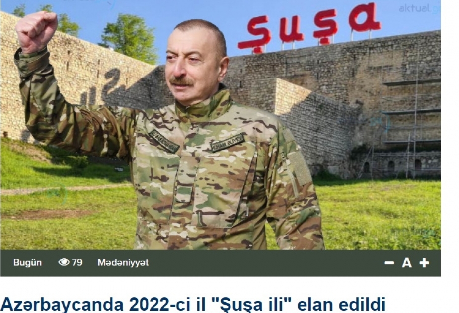 Azərbaycan Prezidentinin Həmrəylik Günü və Yeni il müraciəti Gürcüstan KİV-lərində