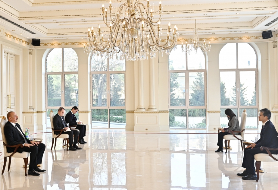 President Ilham Aliyev received credentials of incoming ambassador of Republic of Korea VIDEO