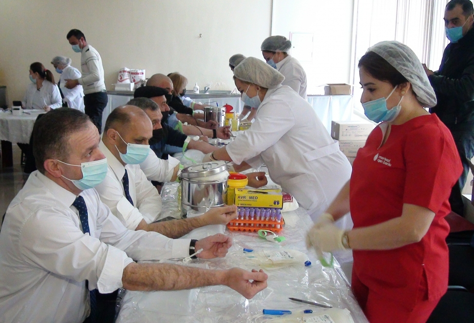 Sabirabadda qanvermə aksiyası keçirilib VİDEO