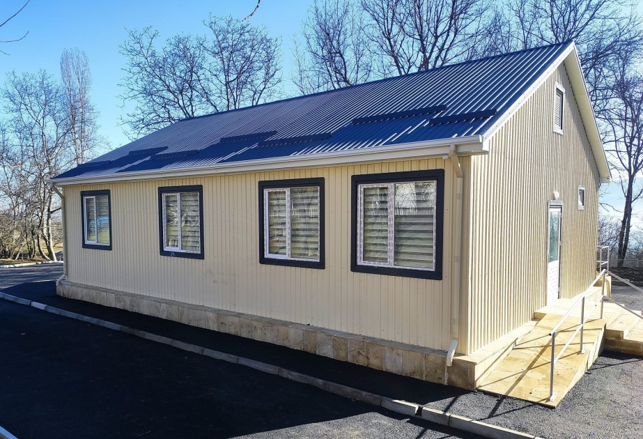 Se construyó una escuela modular en la aldea de Shudug en el distrito de Guba