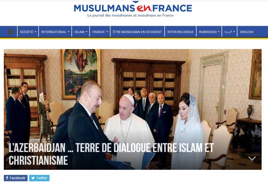 Fransa portalı: Azərbaycan İslam və xristianlıq arasında dialoq məkanıdır