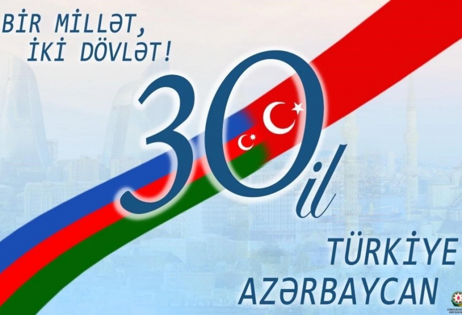 Azərbaycan-Türkiyə diplomatik münasibətlərinin 30 illiyi münasibətilə xarici işlər nazirləri arasında təbrik məktubu mübadiləsi olub