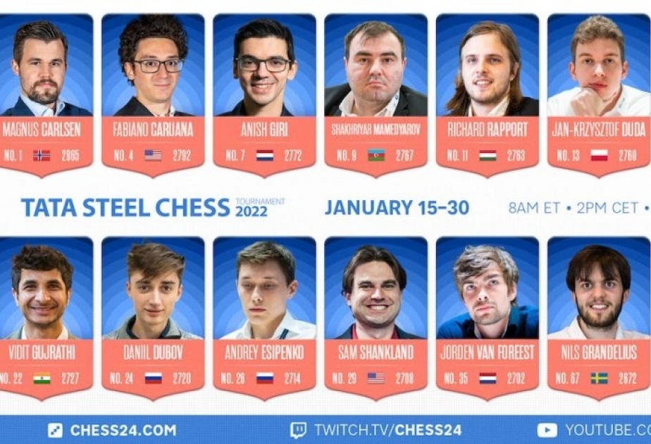 Gran maestro azerbaiyano empata en la segunda ronda del torneo de ajedrez Tata Steel