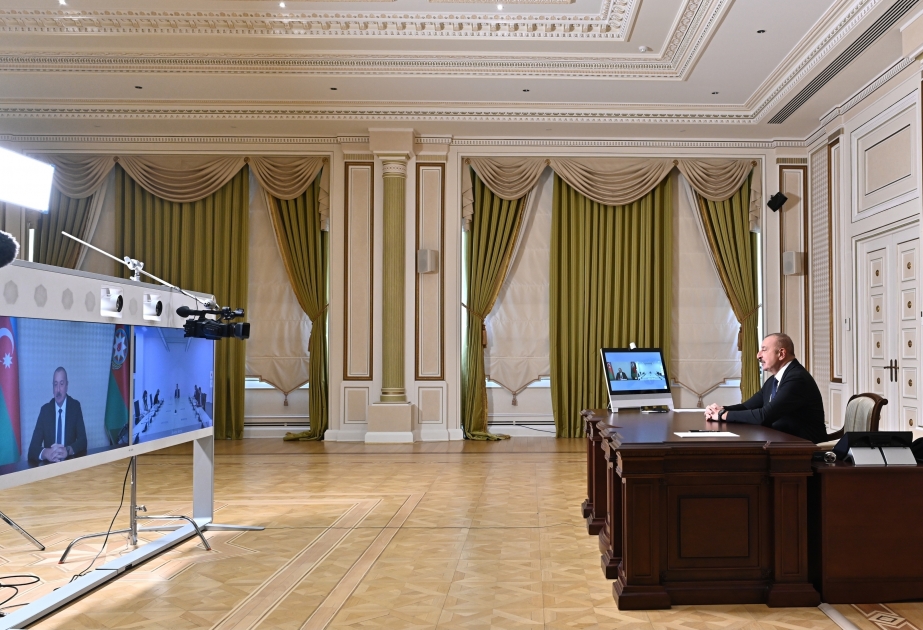 El presidente de Azerbaiyán se reúne con el presidente del Parlamento de Montenegro en formato de vídeo