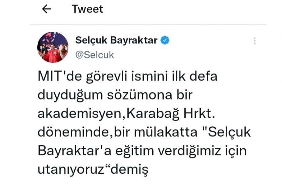 Selçuk Bayraktar: “Recuperamos nuestras tierras y estamos orgullosos de ello”