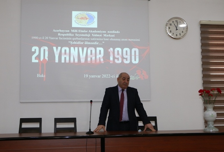 Respublika Seysmoloji Xidmət Mərkəzində 20 Yanvar faciəsinin qurbanları yad edilib